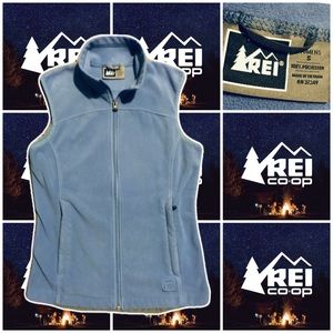 REI Women’s Small Blue Fleece Winter Vest Full Zip